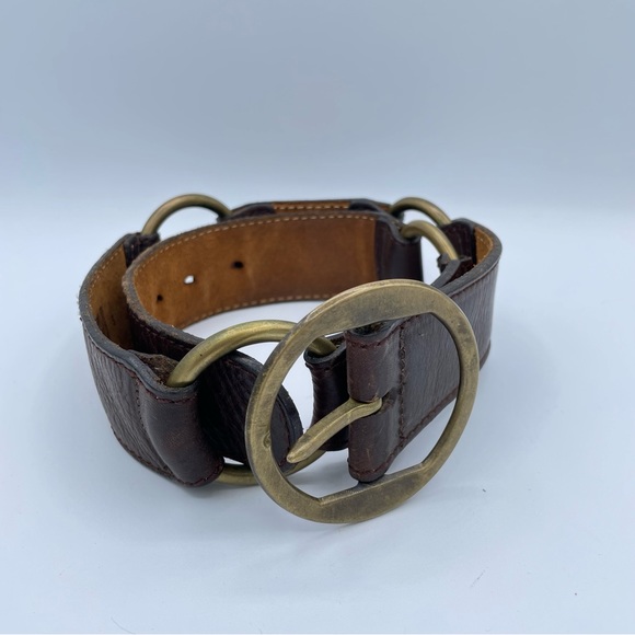 DKNY Vintage Leather Harness Belt Small Brown - Picture 10 of 16